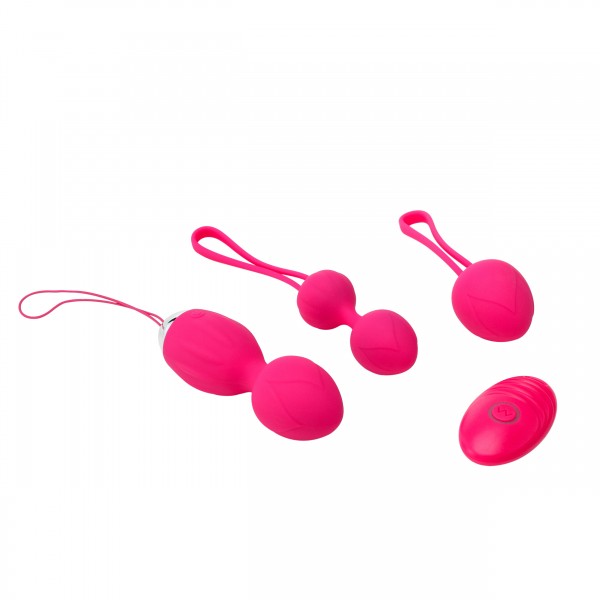 Вагинальные шарики с дистанционным управлением, 10 режимов вибрации,Devi toy розовые